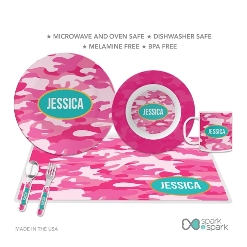 Pink Camouflage Kids Bowl