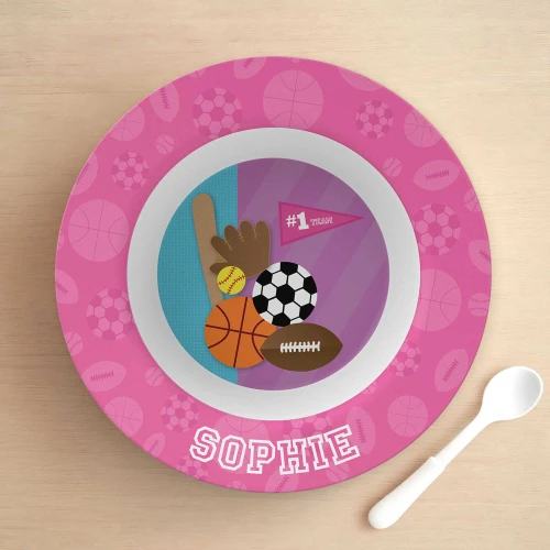 My Love For Sports Girl Kids Bowl