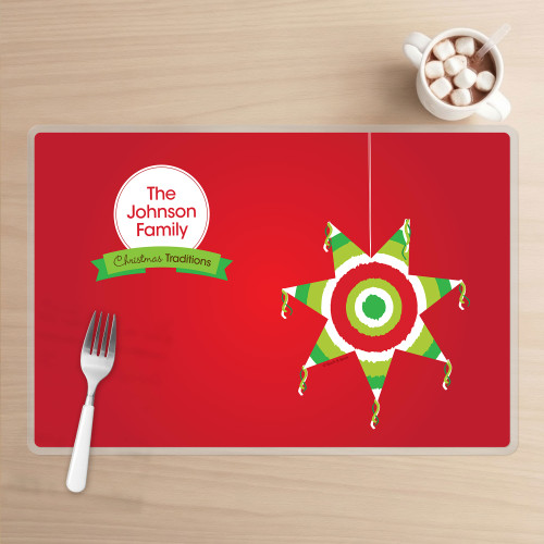 The Pinata Tradition  Holiday Placemat