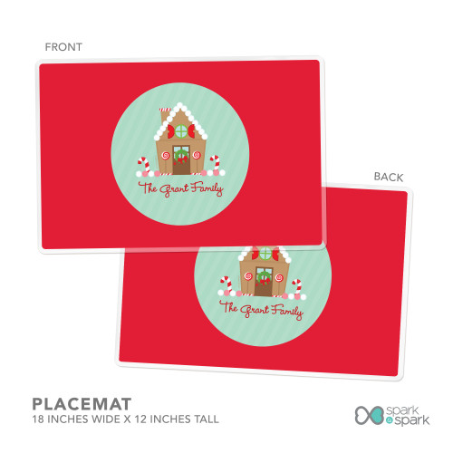 Our Sweet Xmas House Holiday Placemat