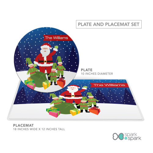 Santa And Elfs Holiday Placemat