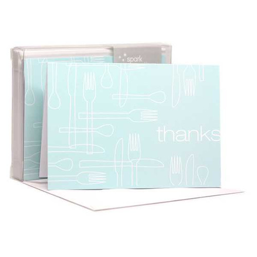 Shop Blank Notecard | Delicious Thanks Aqua