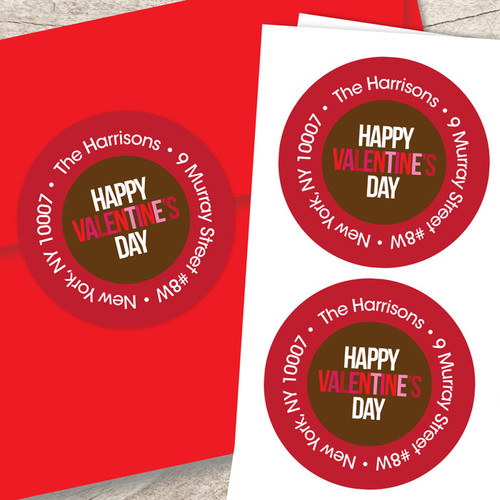 Full Of Hearts Valentines Labels SP11