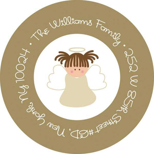Angel Swirls Address Return Labels