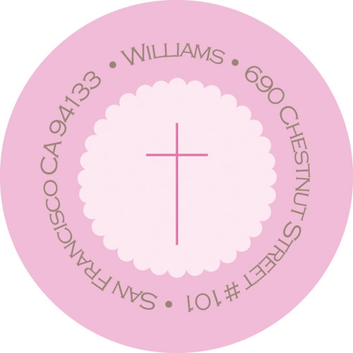 Simple Scallop In Pink Address Return Labels