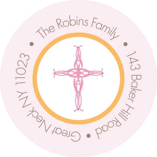 Two Bold Pink Panels Address Return Labels