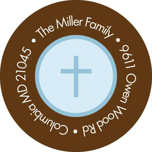 Mod Dots Round Return Address Labels