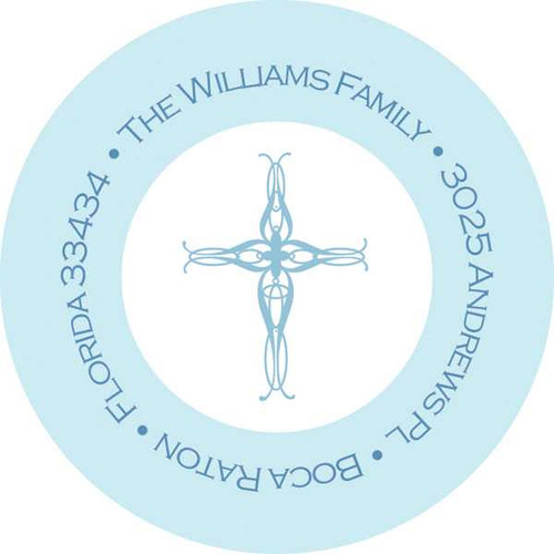 Blue Lace Christian Address Labels