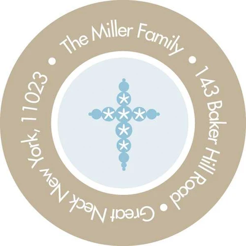 Classic Blue Medallions Cute Address Labels