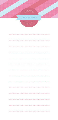 Sweet Lines Personalized List Pad