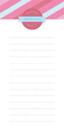 Sweet Lines Personalized List Pad