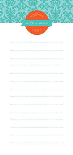 Blue Victorian Ways Personalized List Pad