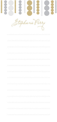 Luxe Circles Personalized List Pad