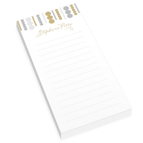 Luxe Circles Personalized List Pad