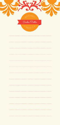 Orange Mood Personalized List Pad