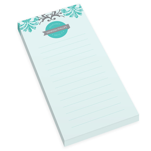 Turquoise Mood Personalized List Pad