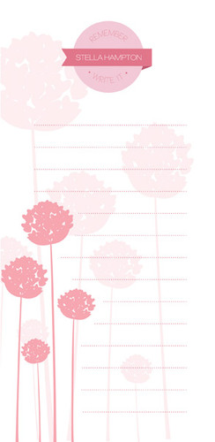 Clear Poms Poms Personalized List Pad