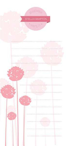 Clear Poms Poms Personalized List Pad