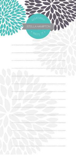 Turquoise And Bold Personalized List Pad