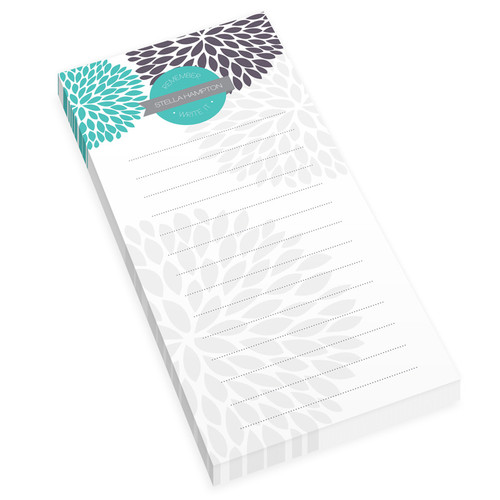 Turquoise And Bold Personalized List Pad