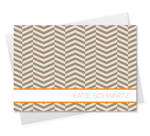 Cute Personalized Folded Note Cards Stationery | Up And Down