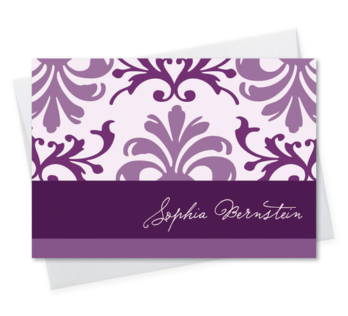 Modern Custom Note Cards | Purple Mood