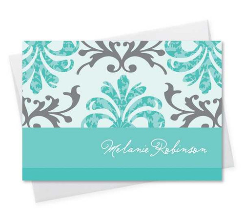 Fantastic Personalized Notecards | Turquoise Mood
