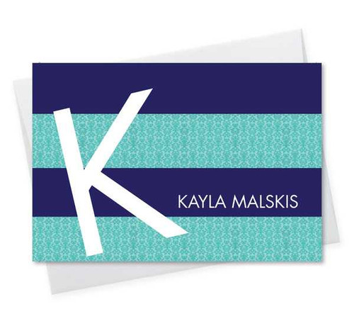 Awesome Personalized Stationery For Men | Fun Turquoise