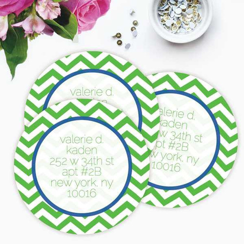 Chevron and Initials Label Set