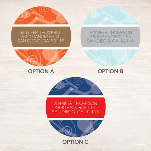 Leaves and Swirls Label Set