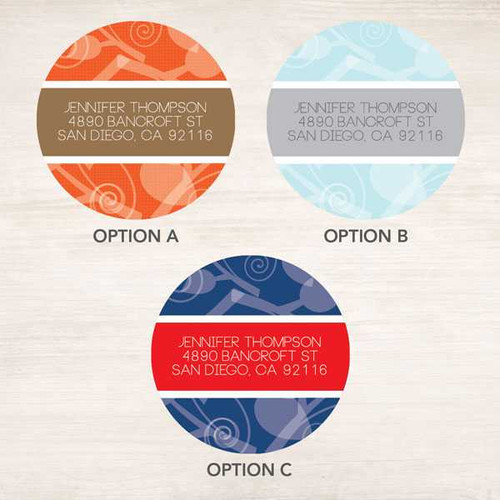 Leaves and Swirls Label Set