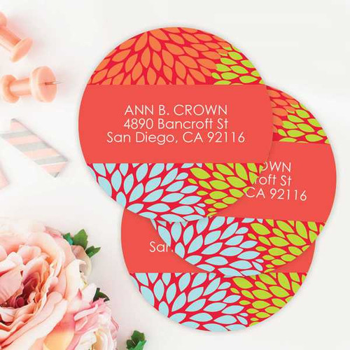 Pom Pom Flowers Label Set