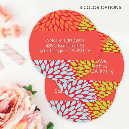 Pom Pom Flowers Label Set