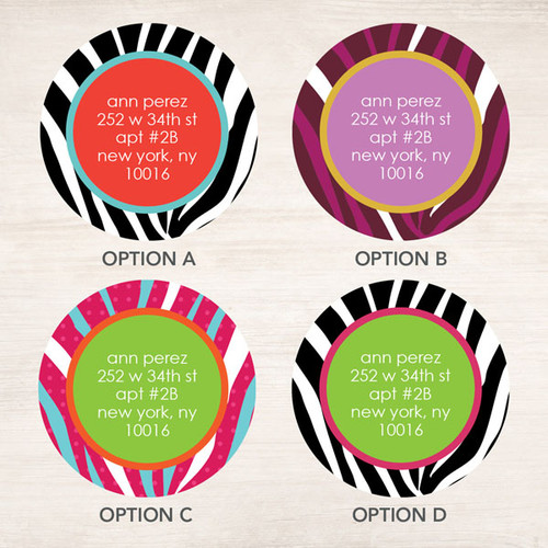 Zebralicious Label Set