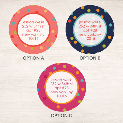 Colorful Dots Label Set