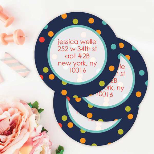 Colorful Dots Label Set