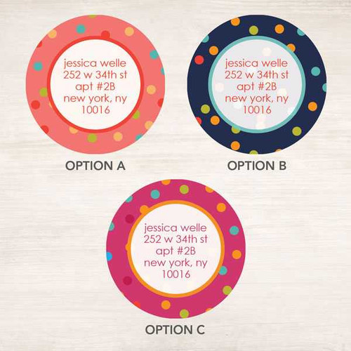 Colorful Dots Label Set
