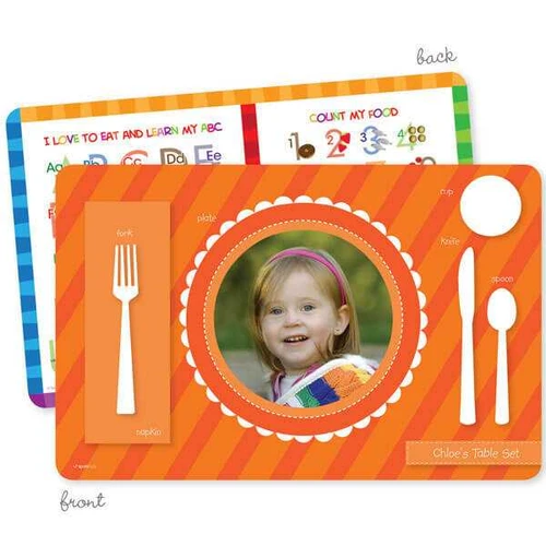 My own girl table set scallop orange Kids Placemat