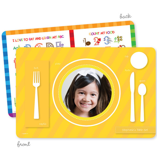 My own girl table set yellow Kids Placemat