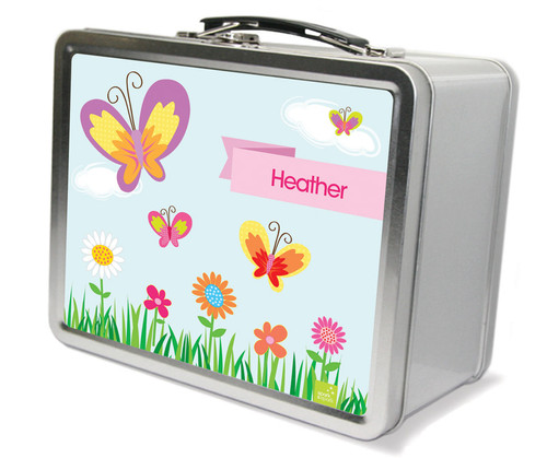 A Butterfly Field Metal Lunchbox