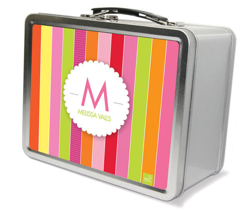 Bold & Fun Stripes Metal Lunchbox