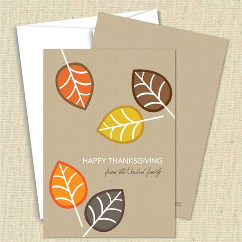 Front and back (optional) with white envelope