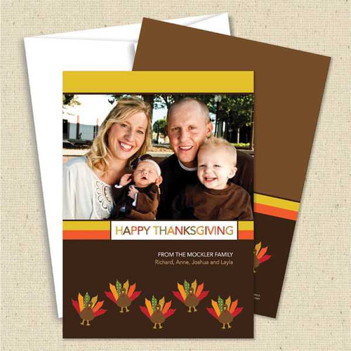 Front and back (optional) with white envelope