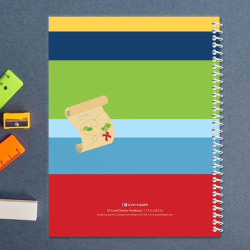 pirate boys personalized notebook for kids