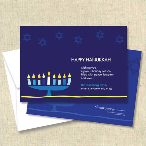 Front and back (optional) with white envelope
