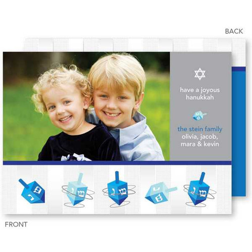 Hanukkah Greeting Cards | Spinning Dreidels