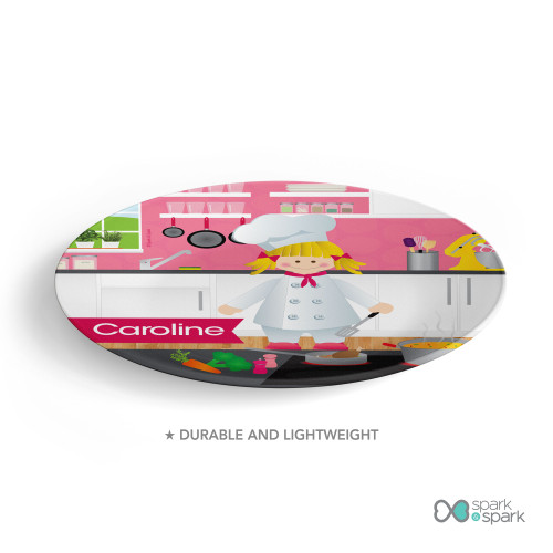A Girl Chef's Taste Custom Plate for Girls