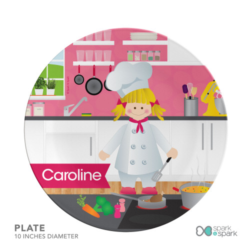 A Girl Chef's Taste Custom Plate for Girls
