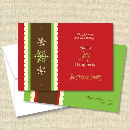 Front and back (optional) with white envelope