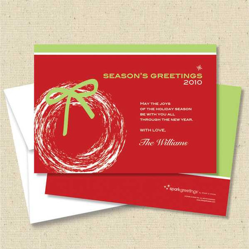 Front and back (optional) with white envelope